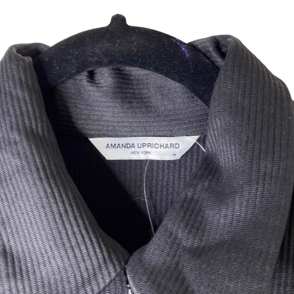 Amanda Uprichard | NEW Walker Collared Front Zip Jumpsuit in Black Size M - Picture 2 of 5